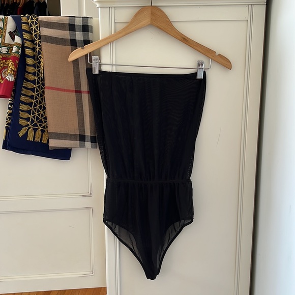 American Apparel Black Transparent Bodysuit - Picture 5 of 7